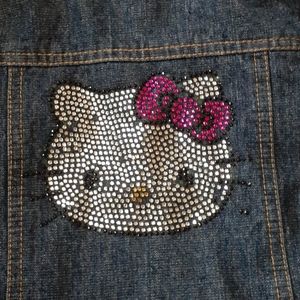 Hello Kitty jean jacket rhinestones